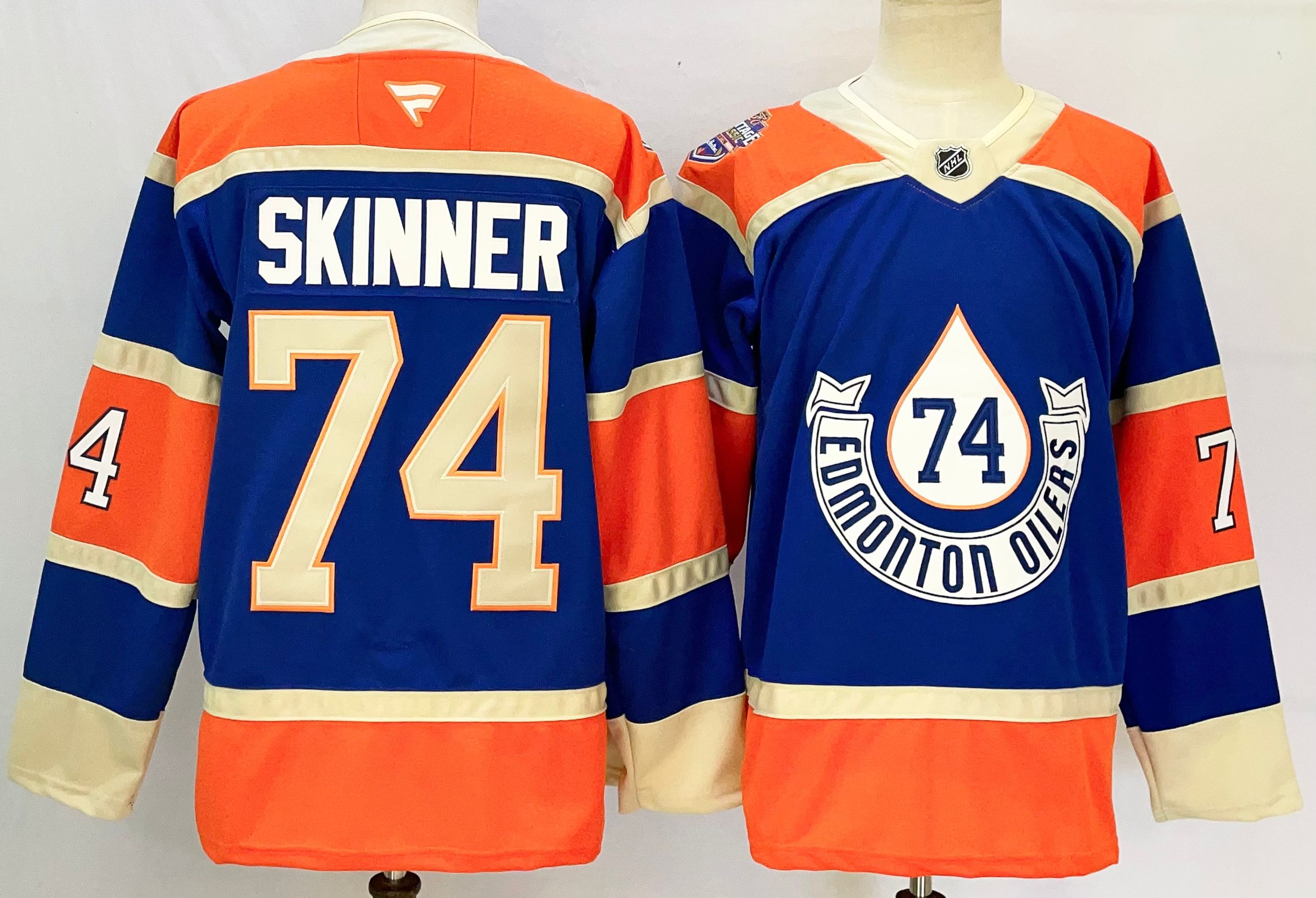 Men Edmonton Oilers #74 Skinner Blue 2025 Home Premier Player NHL Jersey